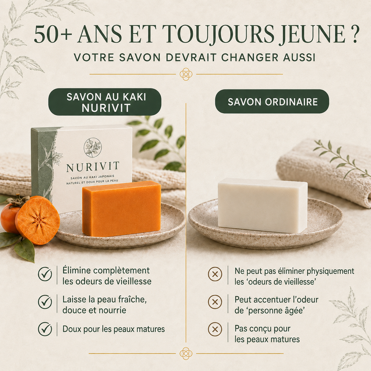 Nurivit : Le Savon Original au Kaki