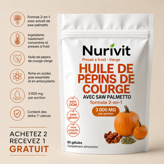 Capsules d'huile de pépins de courge de qualité supérieure