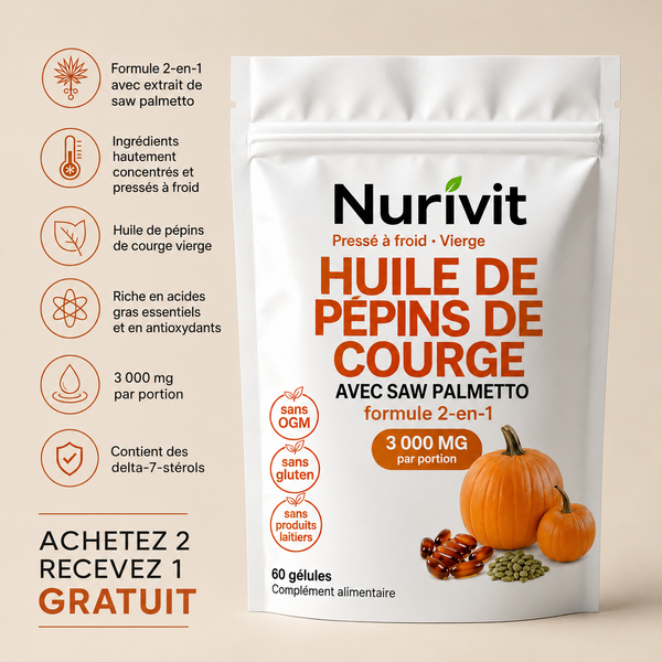 Capsules d'huile de pépins de courge de qualité supérieure